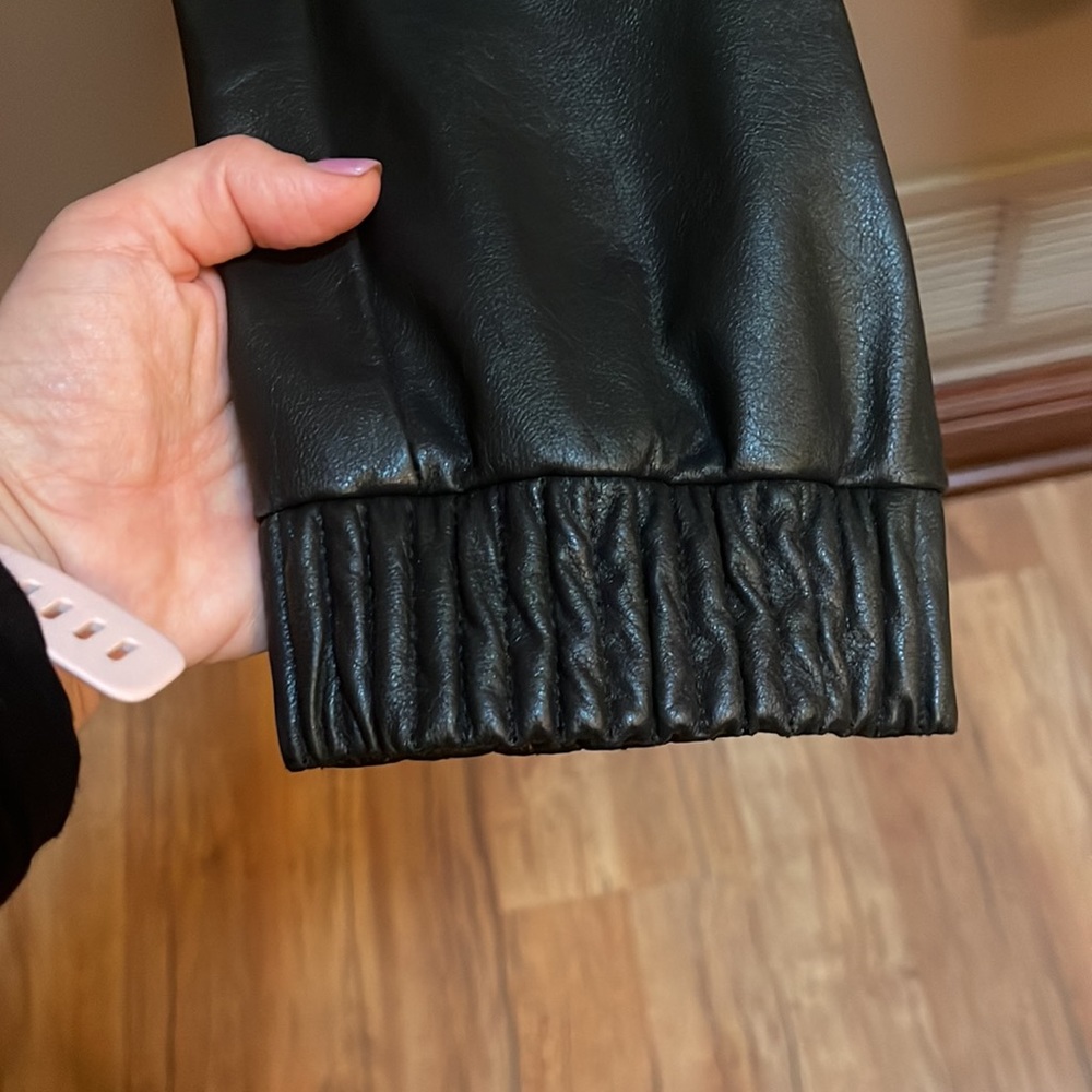 Rebecca Taylor Fux Leather Joggers View 4